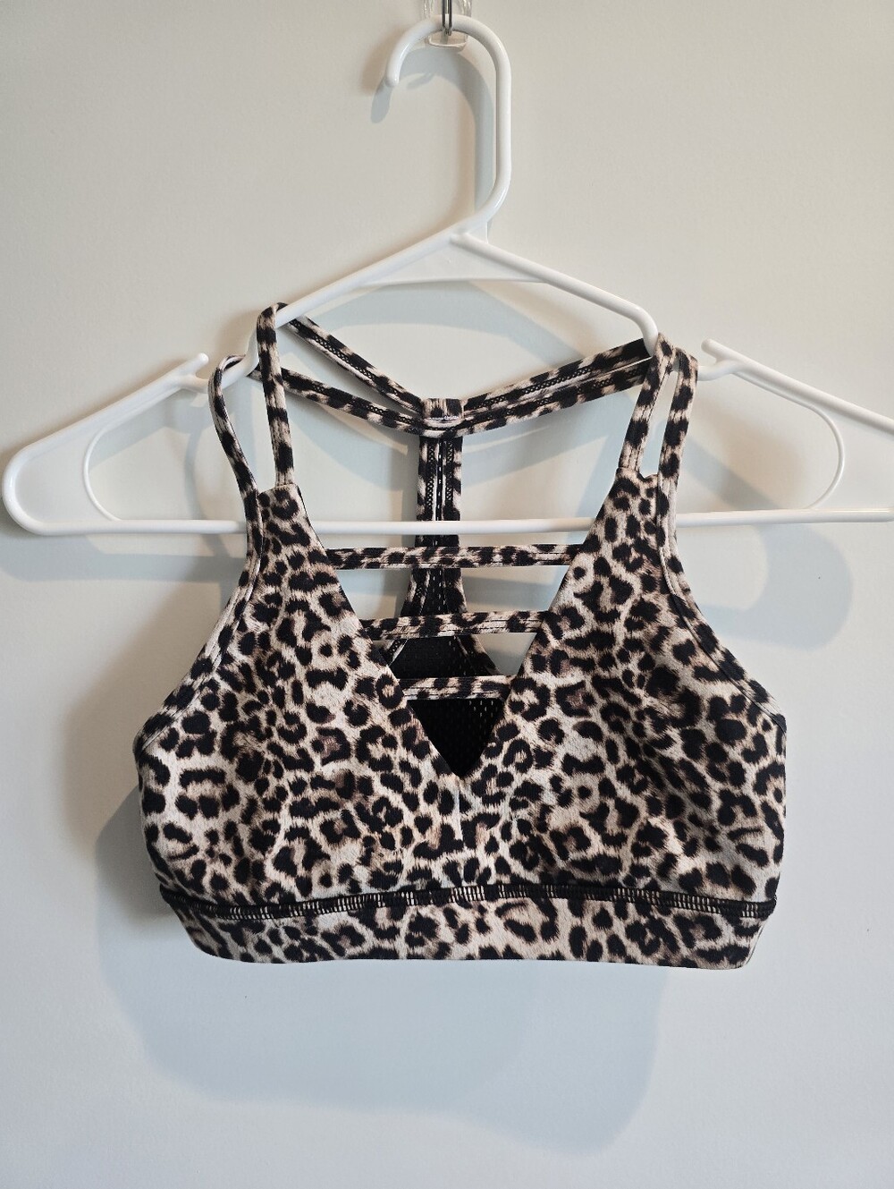 Zyia Leopard Print Grid Bra